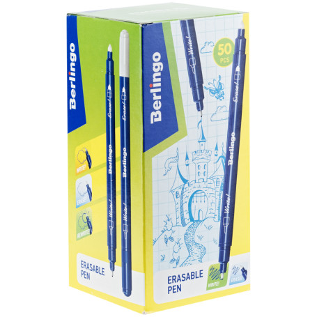 Ручка капиллярная стираемая Berlingo "Пиши-Стирай" синяя, 1,0 мм