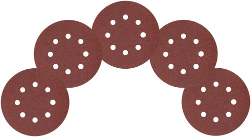 Круги шлифовальные с отверстиями (липучка), алюминий-оксидные, 125 мм, 5 шт. Р 80