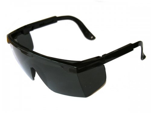 Expert smoky safety glasses with adjustable arm length