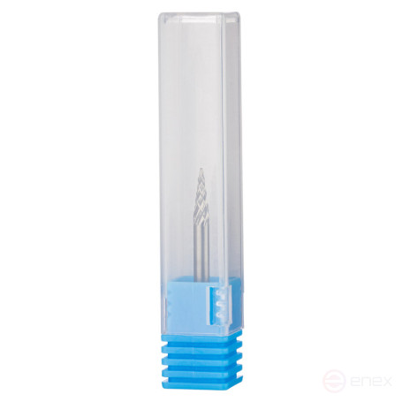 Борфреза №525, Форма M, Тв. Сплав, Двойная заточка 3*10*38 мм, d хв.= 3 мм Пласт бокс 1/15