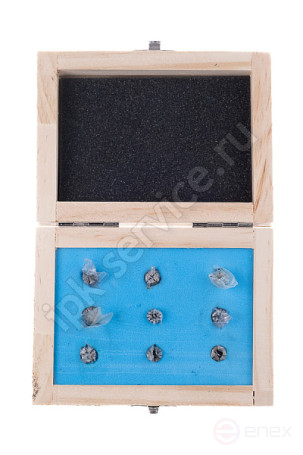 Набор цанг ER8 - 9шт (1, 1.5, 2, 2.5, 3, 3.5, 4, 4.5, 5) точность 0,010 мм