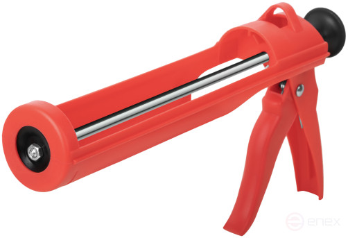 Gun for sealant 225 mm semi-casing, plastic case