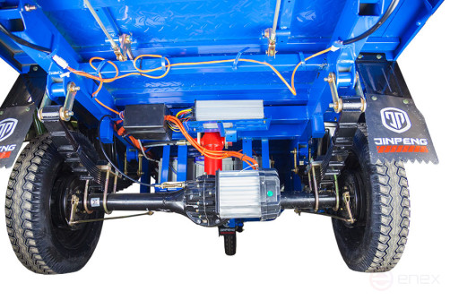 Грузовой электрический трицикл Rutrike D5 1700 гидравлика (60V1200W), темно-синий матовый