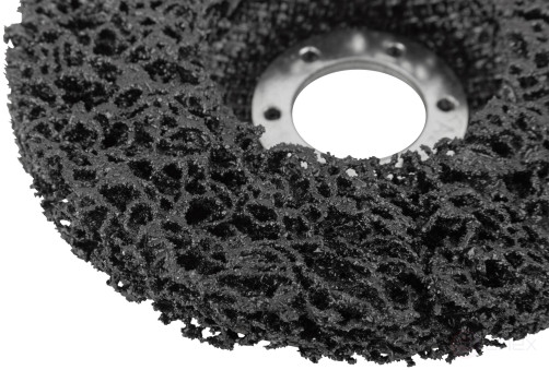 Диск зачистной полимерный, черный, посадочный диаметр 22,2 мм, 115 мм