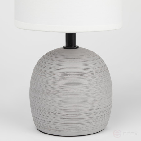 Rivoli Sheron 7044-501 Table Lamp 1 * E14 40W ceramic grey with lampshade