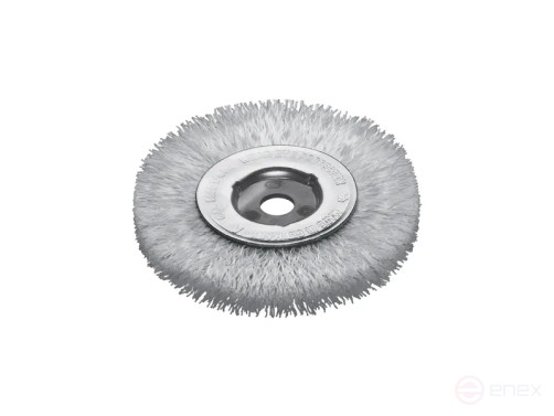 Щетка цилиндрическая гофрированная, Д125 мм, ширина 20 мм, нейлон РА 1,0 мм, посадочное отверстие 13 мм