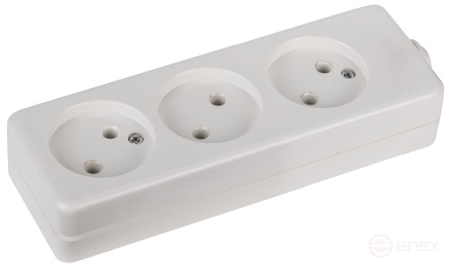 ERA K-3 block 3 sockets without grounding white