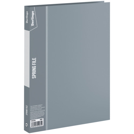 Folder with Berlingo "Standard" spring binder, 17 mm, 700 microns, grey