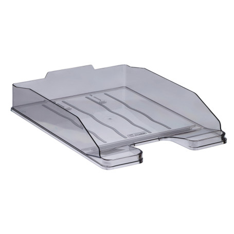 Лоток для бумаг горизонтальный СТАММ "Эксперт", тонированный серый