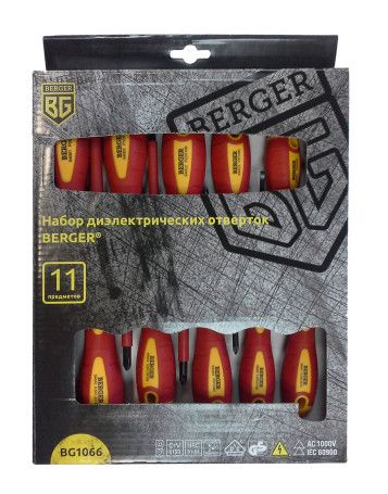 A set of dielectric screwdrivers up to 1000V 11 items BERGER