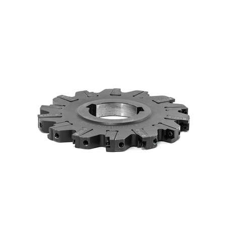 Three-sided milling cutter 100 x 11-12 x 32 with mechanical fastening 4gr. pl. SPGT 07T308 Z=10 (2x5) AS290-100.1112.05.D32 "Russian Tool" (RI)