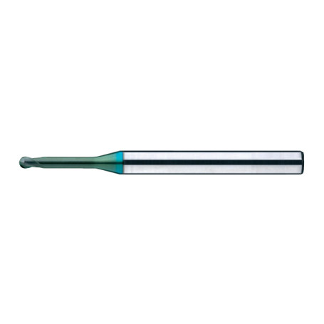 Spherical milling cutter D0.6x0.6x14x45x4 Z2 TiSiN-nano