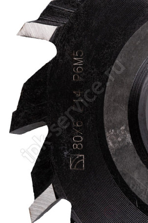 Trekhstor disc milling cutter. different types. tooth 80x08x27 Z=14 type 2 R6M5