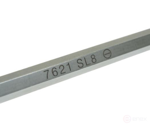 Отвертка шлицевая SL 8.0х200мм усиленная со сквозным стержнем (сталь Cr-Mo) JTC