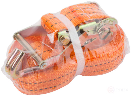Load fastening strap, ratchet mechanism 135 mm, belt 38 mm x 8 m, 1500 / 3000 kg