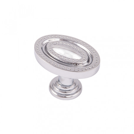 Ручка меб. кнопка мет. Point хром, AKS