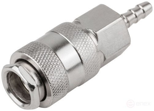 Quick-release adapter with 6 mm herringbone shut-off valve