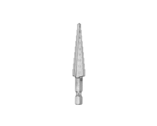 Step drill bit 4-12 art.9 (dx=6.3, P6M5) (4;5;6;7;8;9;10;11;12) HORTZ