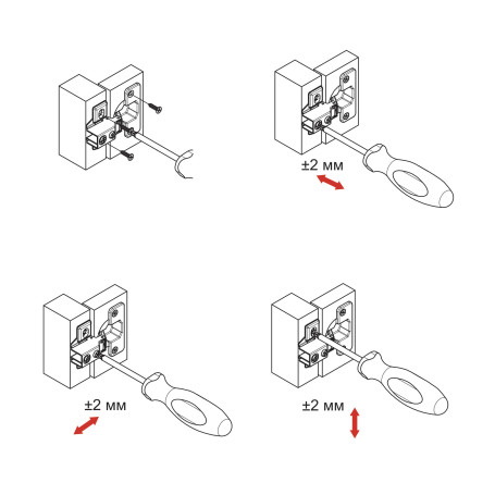 Петля накладная с доводчиком 48мм h2 несъемная планка AKS короткое плечо