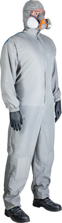 Reusable painting jumpsuit JPC155 made of polyester fabric, density 70g/m2, size L, gray, - 1 pc.