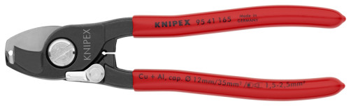 Кабелерез-стриппер многофункц. для NYM кабелей 3x1.5-5x2.5 мм², пружина, рез: кабель Ø 15 мм (50 мм²),зачистка: 1.5 + 2.5 мм²,L-165 мм,чёрн.,1-к ручки