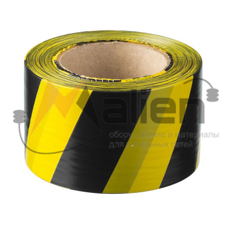 Protective tape LO-100/75 "Standard" length 100m, width 75 mm, thickness 50 microns (Yellow-black) MALIEN