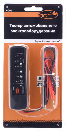 Тестер АКБ светодиодный (АвтоDело) 40601