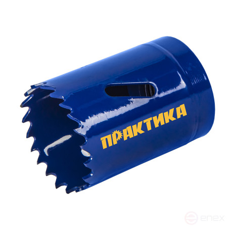 Коронка биметаллическая ПРАКТИКА 35 мм (1шт), клипса (035-967)