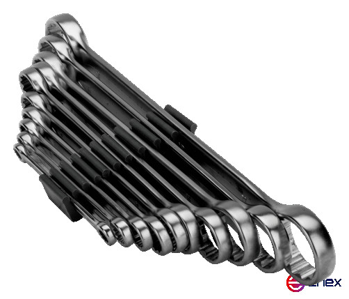 Набор двусторонних накидных ключей, 10 шт, пластиковый зажим