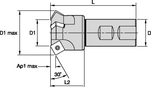 Milling cutter 32Y3R038B32SSP12