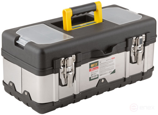 Ящик для инструмента пластиковый 16" (410х215х185 мм) замки и стенки нерж. сталь
