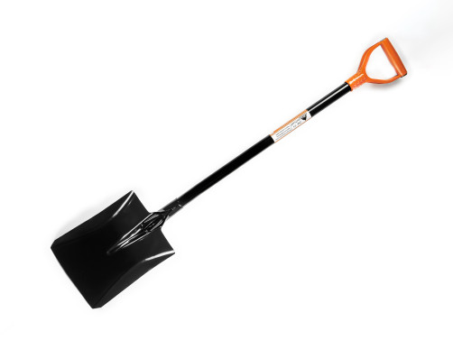 Лопата совковая (ЛС) на прямом металлическом черенке и пластиковой ручкой