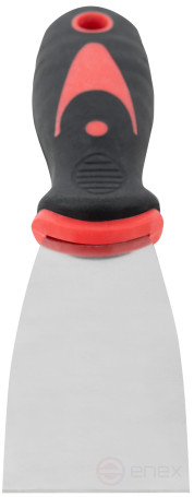 Шпатель, нерж.сталь, прорезиненная ручка 1,5" (40 мм)