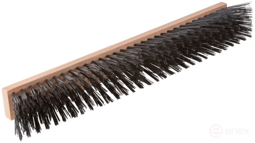 Profi wooden outdoor brush, stiff bristles, threaded hole at an angle, 5-row, 600x65 mm