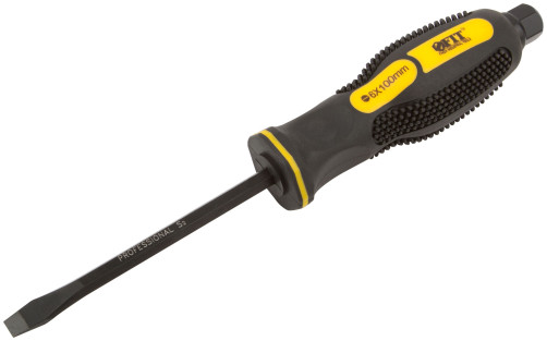 Impact screwdriver, S2 steel, hexagon.sting, turnkey firing pin, rubberized handle, Profi 6x100 mm SL