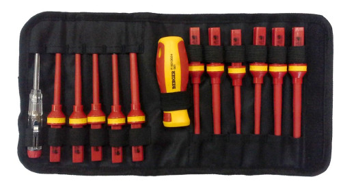 A set of dielectric screwdrivers 13 items up to 1000V BERGER