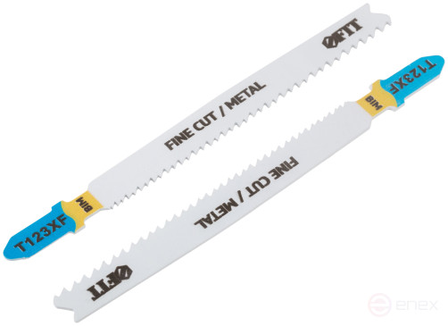 Полотна по алюминию и цвет.мет, HSS, фрезерованные зубья, 100/74 мм, переменный шаг (T123XF), 2 шт.