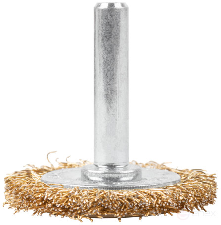 Щетка для дрели, тип "Плоская", латун. витая проволока 0,3 мм, 38 мм, блистер, CUTOP Profi