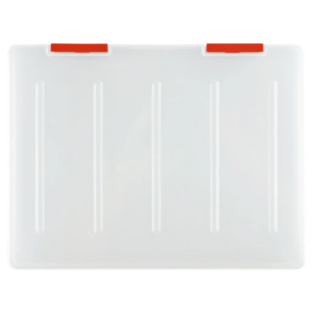 Document folder STAMM A4, 235*310*40mm, plastic, transparent, red latches