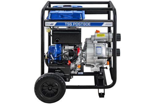 Diesel motor pump TSS PDST80E (with electric start, battery)