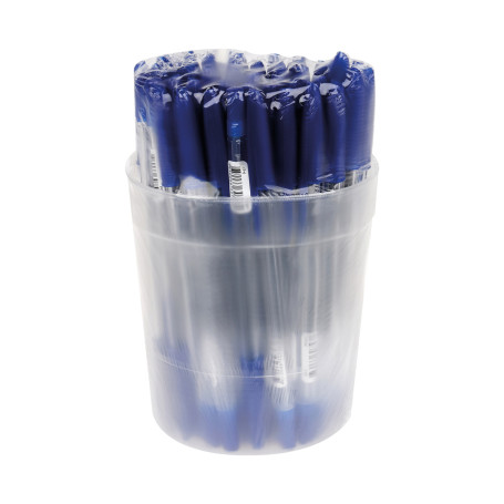 Ballpoint pen STAMM "111" blue, 0.7mm, transparent case