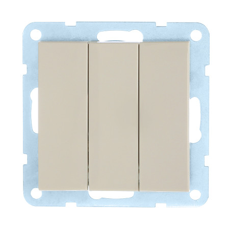 Switch 3-cl.(diagram 1+1+1 ) 16 A, 250 B (beige) LK60