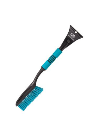 Brush with a scraper for removing snow and ice with a soft handle 63 cm