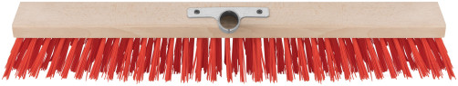 Profi wooden outdoor brush, stiff bristles, metal tool at an angle, 5-row, 600x65 mm