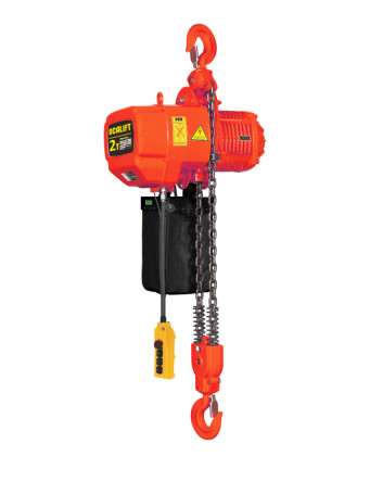 2T 6M chain hoist OCALIFT 02-02S 380V stationary on a hook