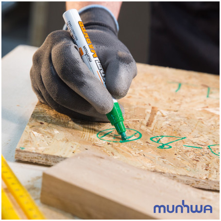 Маркер-краска MunHwa "Industrial" зеленый, 4мм, нитро-основа, для промышленного применения