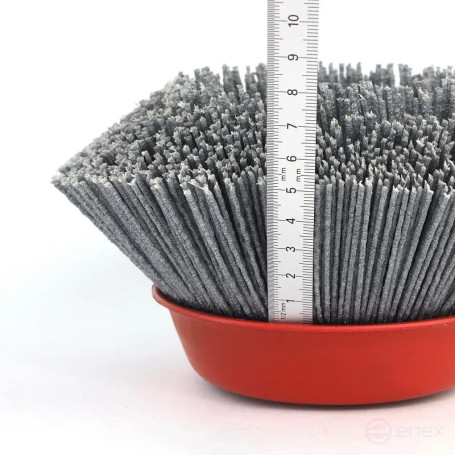 Щетка чашечная Д150*M14, ворс полимер-абразив P60 по дереву для УПМ УШМ (болгарка) (1-232)