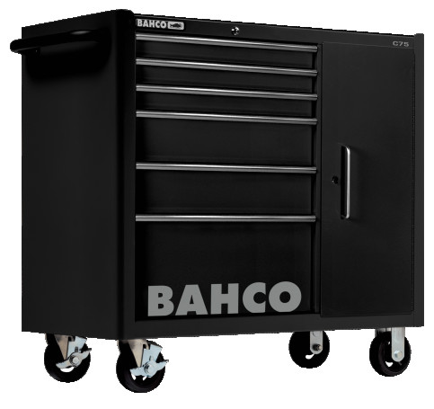 Tool cart 6 boxes, black