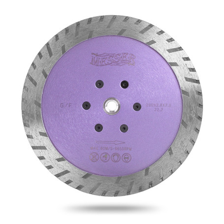 Diamond disc for grinding and cutting Messer G/F. The diameter is 106 mm.