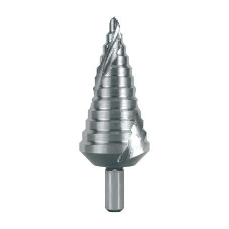 Step drill HSS CBN ground with spiral groove and sharpening of the tip Ø 6,0 - 37,00